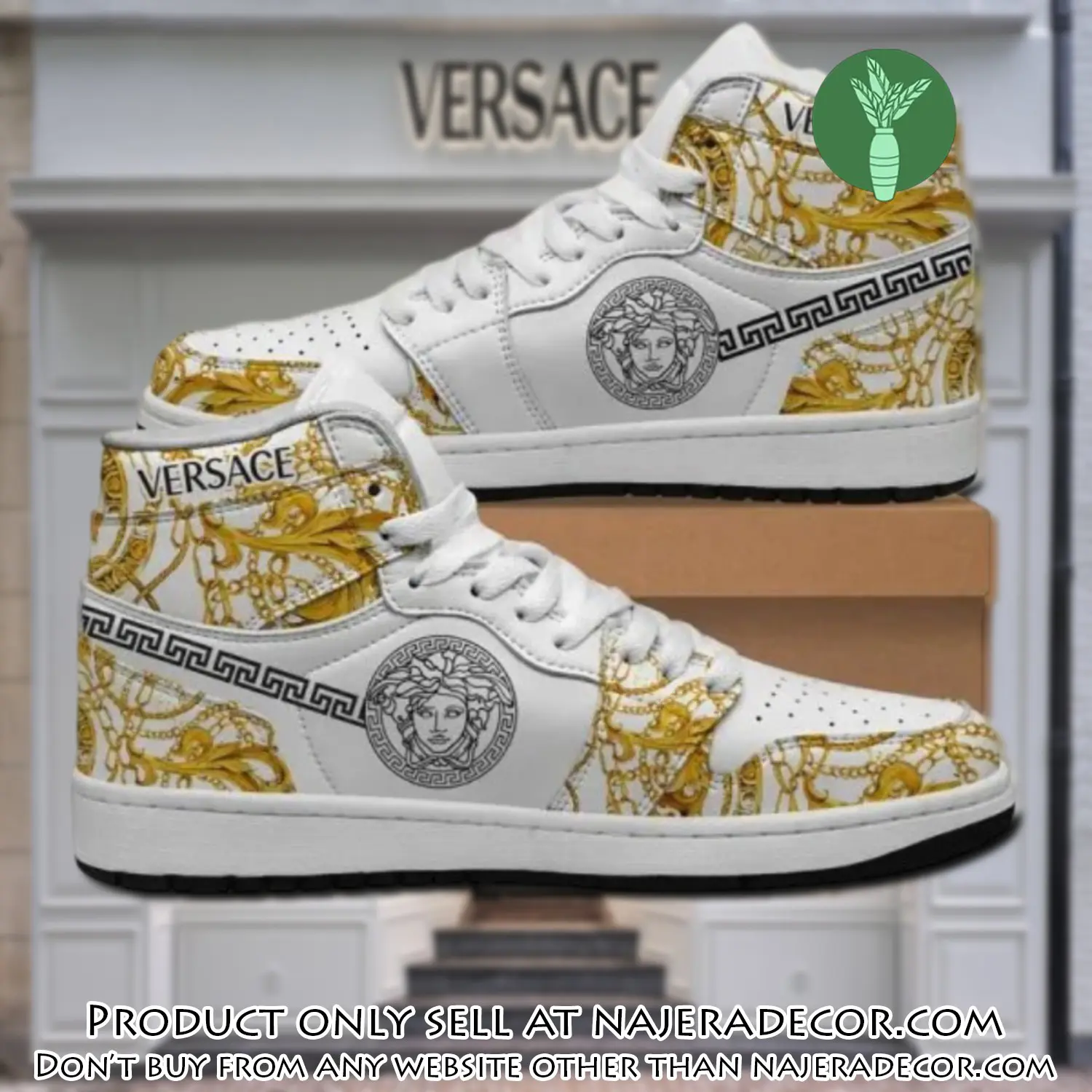 Gianni versace white high air jordan sneakers shoes hot  gifts unisex njr1546532